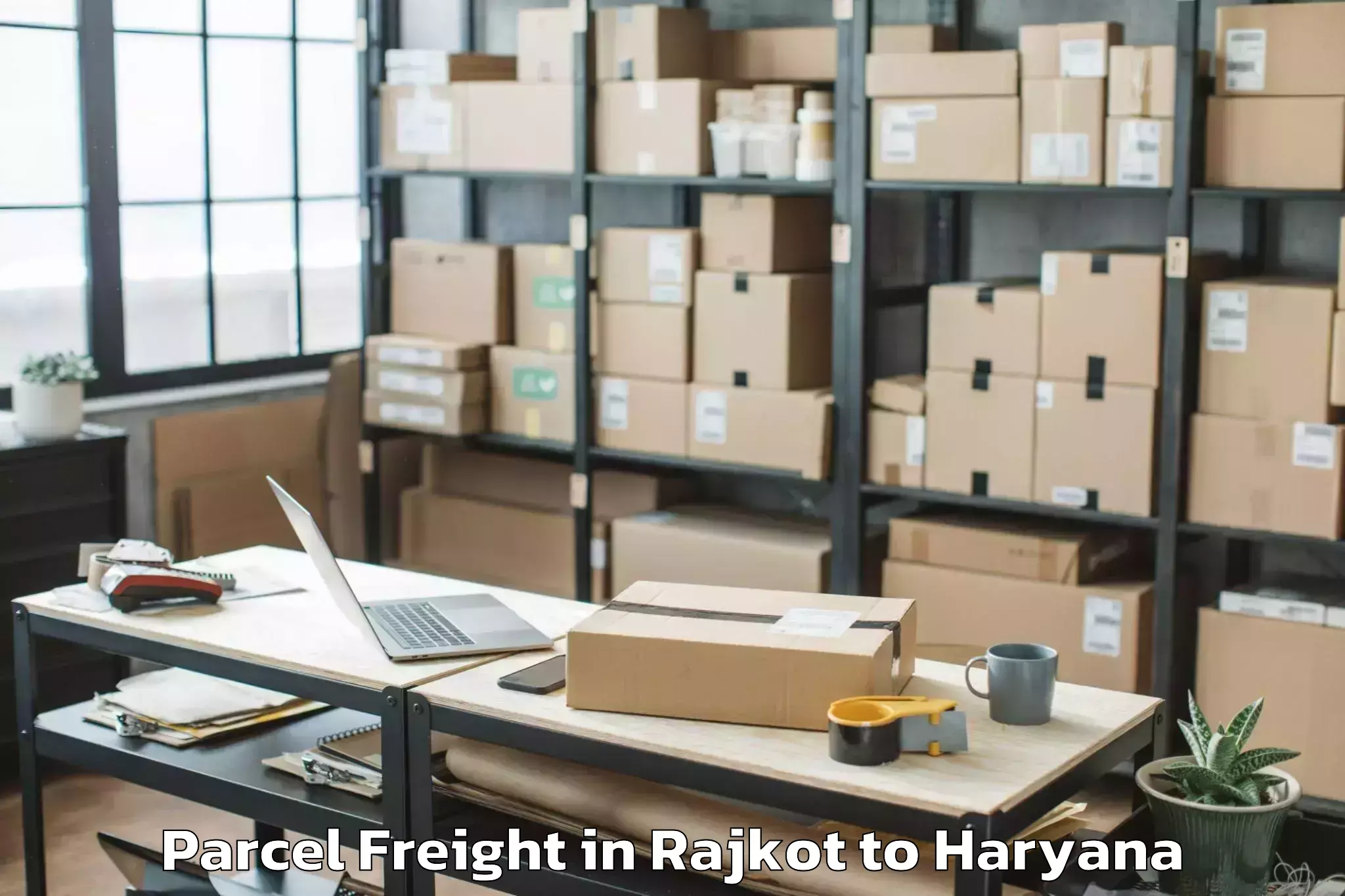 Top Rajkot to Bahal Parcel Freight Available